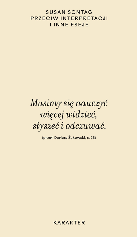 Przeciw interpretacji i inne eseje